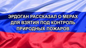 |Н. РФ| Эрдоган рассказал о мерах для взятия под контроль природных пожаров