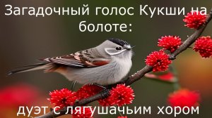 Загадочный голос кукши на болоте: дуэт с лягушачьим хором