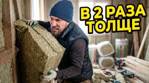 КАК МЕНЯЕТСЯ МЯГКИЙ ДОМ! Стены стали в 2 раза толще в КАРКАСНОМ ДОМЕ 6 на 7. Утепление внутри