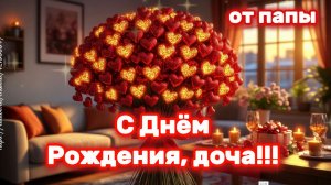 С Днём рождения, доча! ❤️ Песня от папы для любимой дочери | Трогательное поздравление