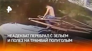 Залез на крышу трамвая и орал на всю улицу: полуголый дебошир устроил Subway Surfers в Екатеринбурге