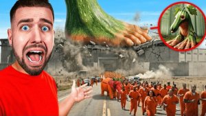Этот гигант крушит тюрьму… все сбегают!! Ба-бах! 😱