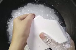 ASMR crush chalk ◻️⬜️◻️+H2O💦