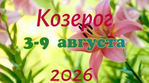 Козерог♑Таро- прогноз на неделю с 3 по 9 августа 🕊