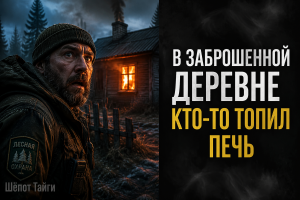 Живой огонь в заброшенной деревне посреди тайги
