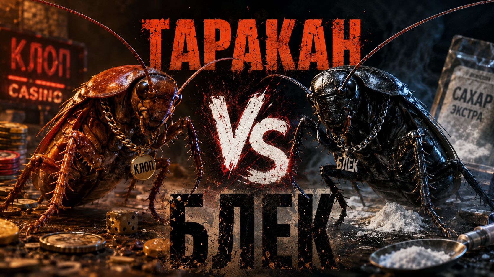 🔥 ТАРАКАН VS БЛЕК  Криминальная война на кухне  Жёсткий рэп-клип 🔥