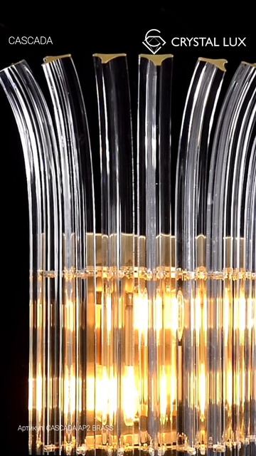 CASCADA AP2 BRASS CRYSTAL LUX