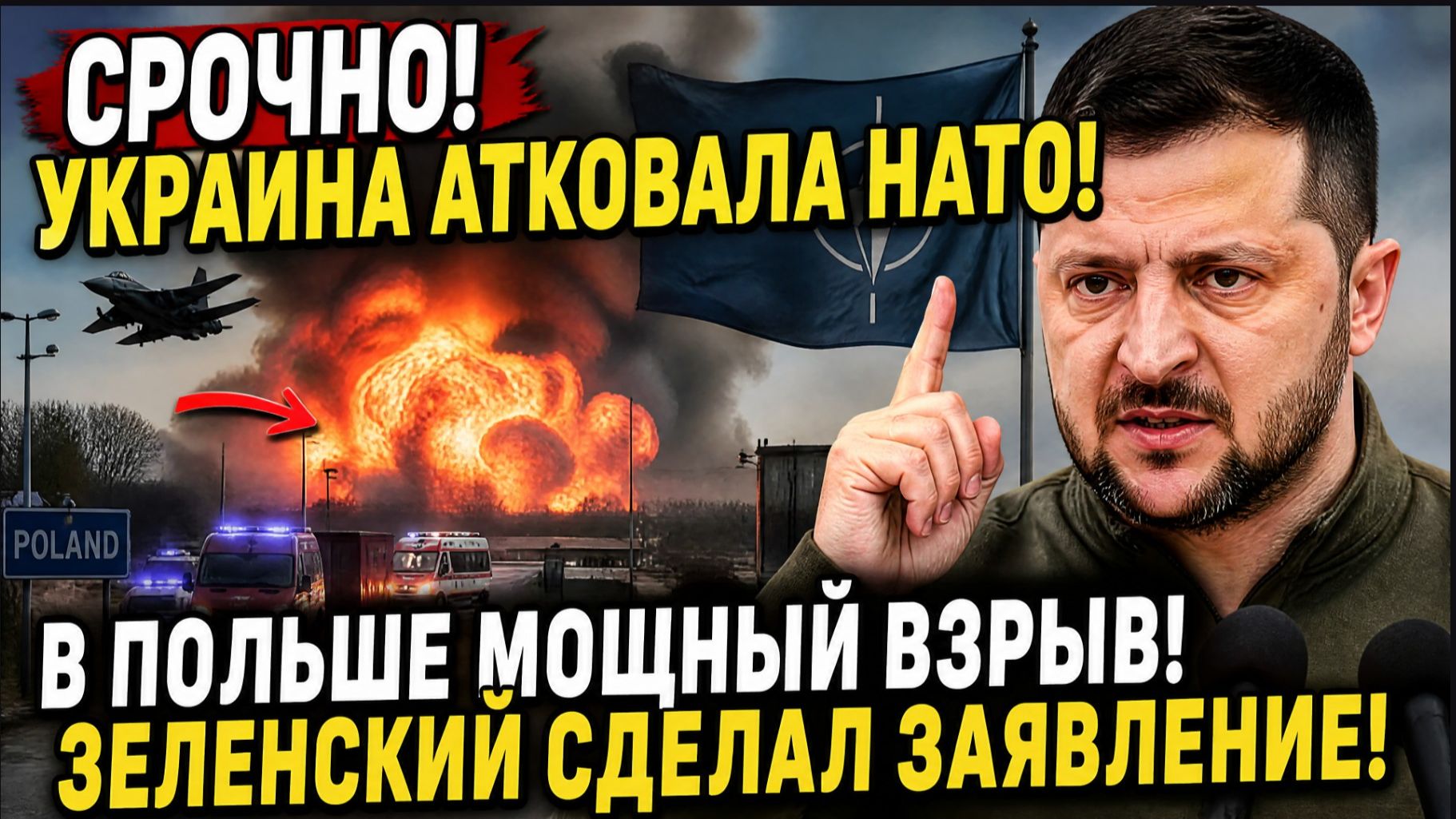 СРОЧНО!Украина АТАКОВАЛА НАТО! В Польше МОЩНЫЙ ВЗРЫВ! Зеленский Сделал Заявление!