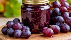 Варенье из винограда с косточками.