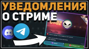 КРАСИВЫЕ УВЕДОМЛЕНИЯ О НАЧАЛЕ СТРИМА (Discord | Telegram)