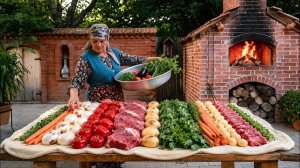 Пирог со свежими овощами и мясом - Деревенская кухня в деревенском стиле