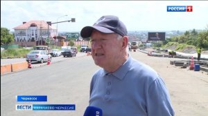 В текущем году завершается ремонт 11 километрового участка автодороги при подъезде к Черкесску
