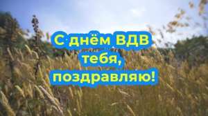 С днём ВДВ тебя мой главный мужчина!.