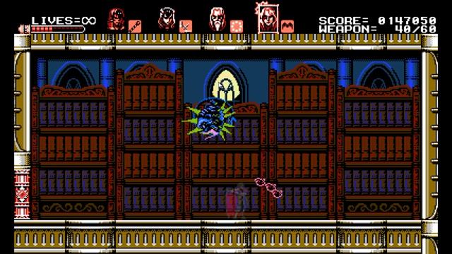 Босс Книгочей в Bloodstained.Curse Of The Moon