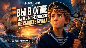 В.С.ВЫСОЦКИЙ — «Вы в огне да и в море вовеки не сыщете брода...» Трогательный 3D мультфильм о море