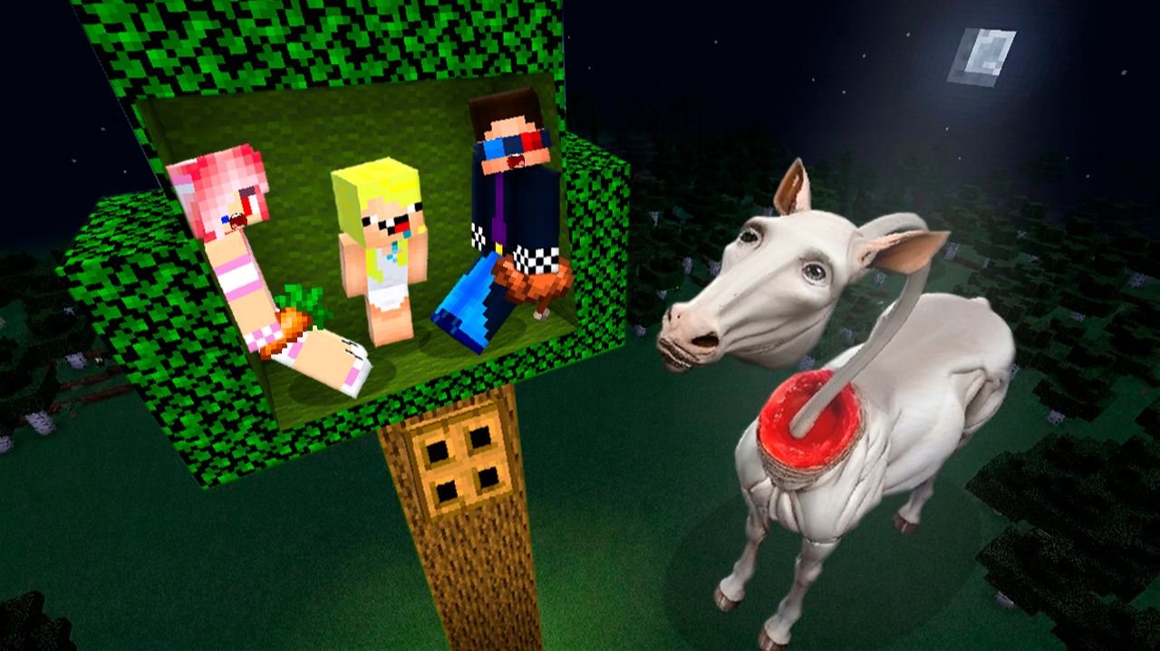 🌳СТРОИМ ДОМ В ДЕРЕВЕ ОТ ДЛИННОЙ ЛОШАДИ В МАЙНКРАФТ! ШЕДИ MINECRAFT