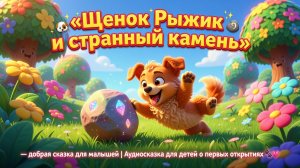 🐶🪨✨ «Щенок Рыжик и странный камень» — добрая сказка для малышей | Аудиосказка