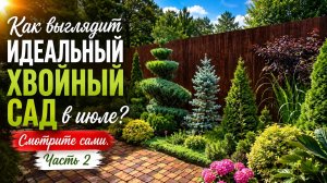 Как выглядит идеальный хвойный сад в июле? Смотрите сами.