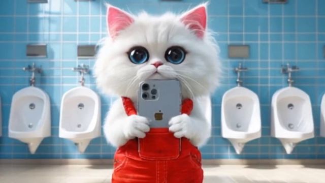 ХРАБРЫЙ КОТЕН РАЗНАРУЖАЕТ ЗЛОГО ПОВАРА 🍽️😿 #cat #ai #kitten #catvideos #catlover #cut