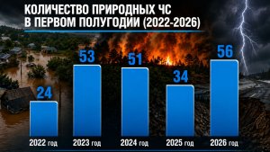 Максимальное число природных ЧС зафиксировано в России за последние пол года