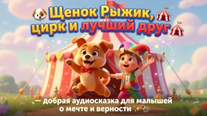 🐶🎪 Щенок Рыжик, цирк и лучший друг — добрая аудиосказка для малышей о мечте и верности ✨🐾