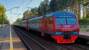 ЭД4М 0418 «Северная Звезда» на перегоне Токсово - Капитолово. Платформа Кузьмолово