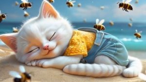 Кошка-русалка в реальной жизни спасает котенка