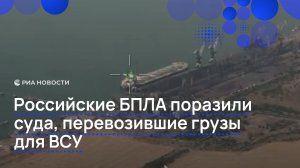 Российские БПЛА поразили  суда, перевозившие грузы для ВСУ