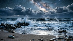 шум моря и дождя расслабляющее видео 🌊🌊🌊 60 минут релакса перед сном