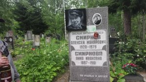 Сергей РАzoom Фокин и Николай Клименко. 4.7.26 год. Могила актёра Алексея Смирнова. Южное кладбище.