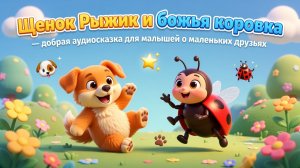 🐶🐞 Щенок Рыжик и божья коровка — добрая аудиосказка для малышей о маленьких друзьях ✨🐾