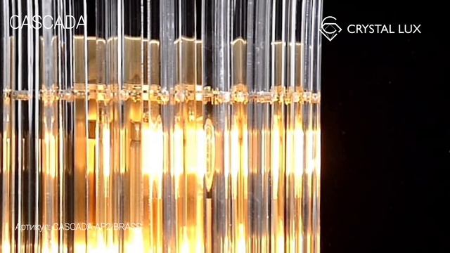 Бра Crystal Lux CASCADA AP2 BRASS