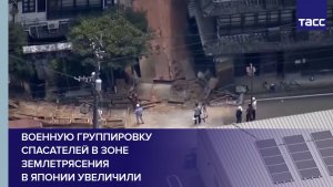 Военную группировку спасателей в зоне землетрясения в Японии увеличили