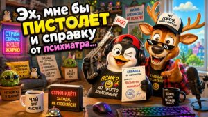 Эх, мне бы пистолет и справку от психиатра...