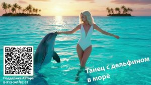 Танец с дельфином в море