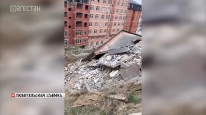 В Махачкале обрушился частный жилой дом на улице Еловой 23
