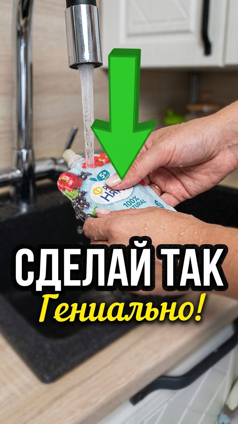 Гениальный лайфхак с упаковкой от детского пюре! #грелка #дляжещин #хозяйка #домохозяйка #мама