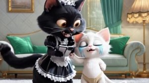 КОШКА-МАМА МСТЕТ ЗЛОЙ НЯНЕ 😾#cat #ai #catlover #catvideos #cutecat #aicat #aicover