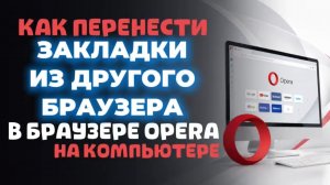 Как перенести закладки из другого браузера в браузер опера на пк?