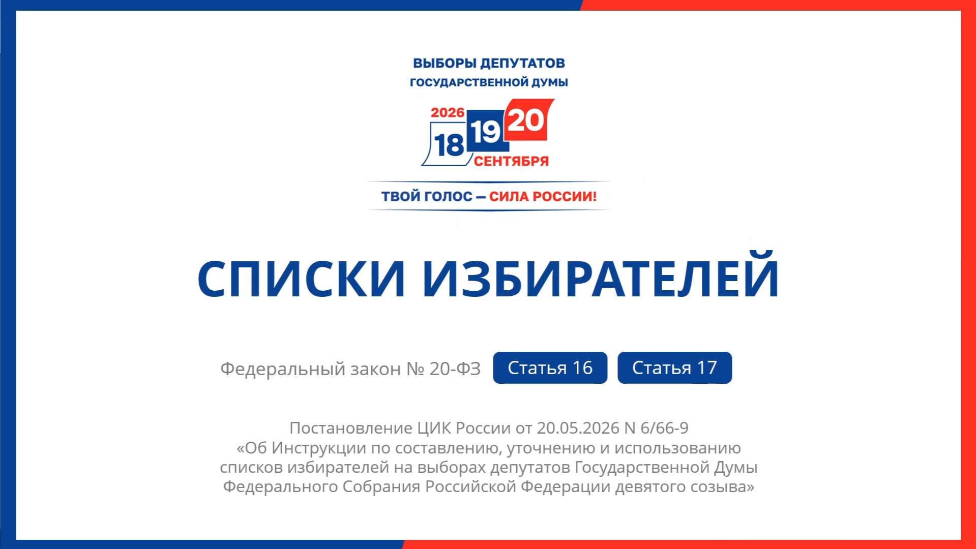 Списки избирателей