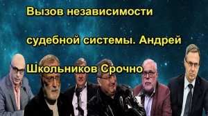 Вызов независимости судебной системы. Андрей Школьников Срочно