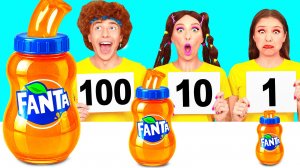 100 Слоев Еды Челлендж | Удивительные Лайфхаки и Хитрости от BaRaDa Challenge