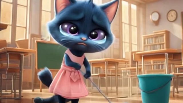 МАЛЕНЬКИЙ КОТЕНОК В ШКОЛЕ НАСИЛИЗАЛ ЖЕСТОКИЙ УЧИТЕЛЬ 😿🏫 #ai #catvideos #cats #cutecat