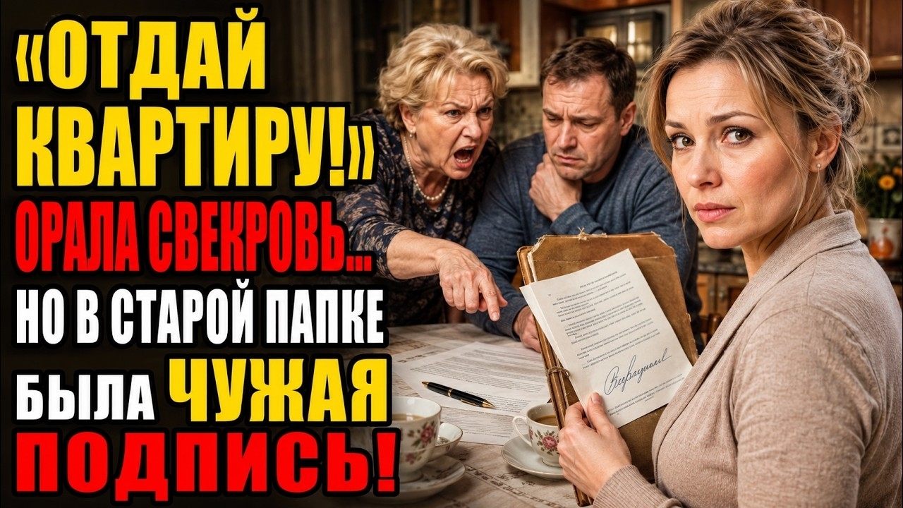 Свекровь требовала отдать ей квартиру, но старая папка раскрыла чужую подпись в договоре дарения
