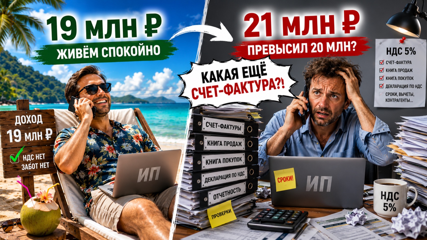 ИП превысил 20.000.000₽. Что поменяется с появлением НДС?