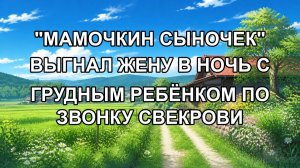 «Мамочкин сыночек» выгнал жену в ночь с грудным ребёнком по звонку свекрови