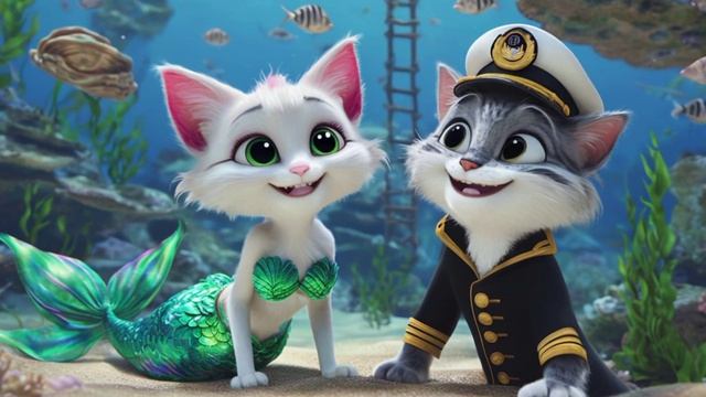 РУСАЛОЧКА ПОДНИМАЕТ ЦУНАМИ 🧜♀️🌊 ДЛЯ КАПИТАНА КОТА!😿 #cat #catlover #catvideos #acat