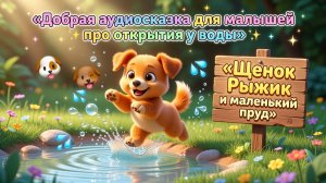 🐶💦 Щенок Рыжик и маленький пруд — добрая аудиосказка для малышей про открытия у воды ✨🐾