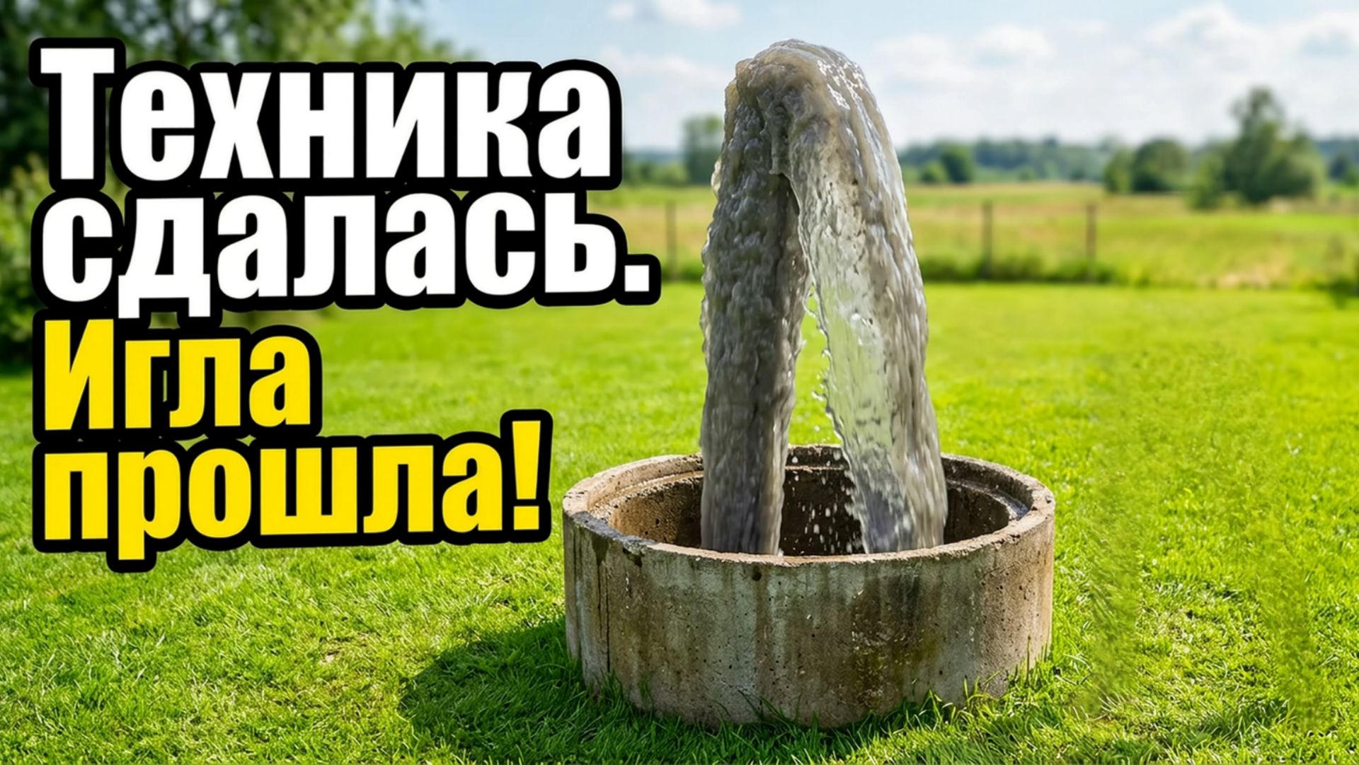 Буровая машина не смогла пройти плывун, мы иглой достали водонос!
