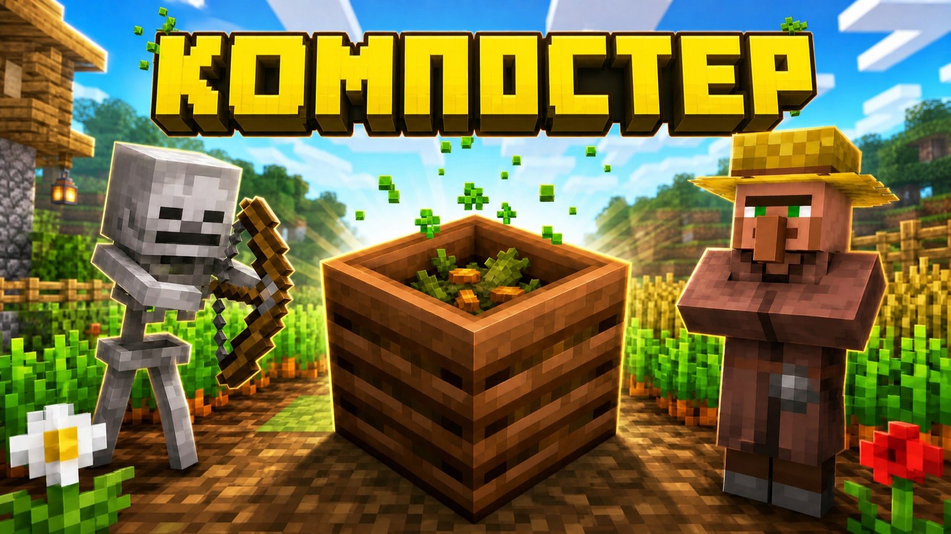 Компостер в Minecraft: лучшие предметы для получения костной муки